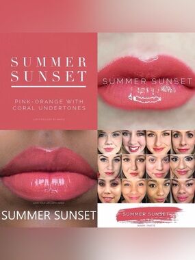 Summer Sunset Pink-Orange Lipstick Gloss